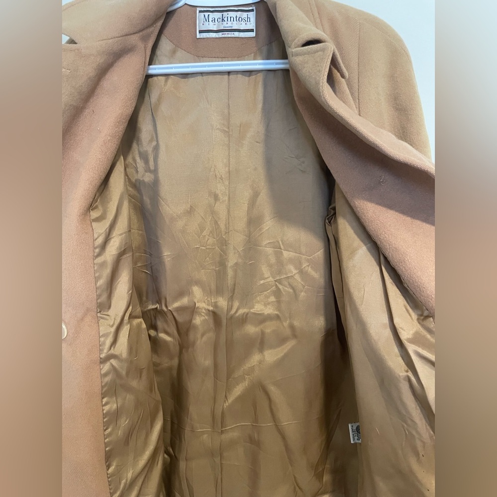 Mackintosh vintage Camel Double-Breasted 100% wool Pea Coat - Picture 10 of 12